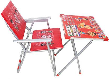 Rudra creations Kids beautiful, Comfortable and attractive foldable Table & Chair Metal Study Table