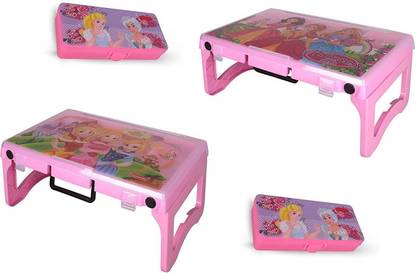 HALSEY Plastic Kids Study Desk- Portable Light Weight Desk-Foldable Study Desk Plastic Study Table