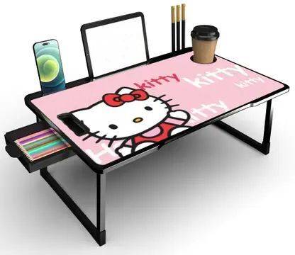 KHODAL ARTH US BIDING Hello-Kitty COATED Laptop Study Table Engineered Wood Study Table