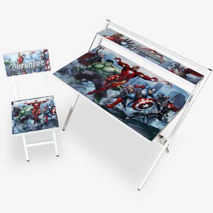 Wishing Clouds Avenger Pattern Study Table for 10 years Kids, Ideal for Homework, Homeschooling Engineered Wood Study Table