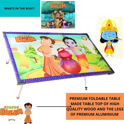 Leysin Chhota Bheem Krishna study table educational board game Ludo Study Table kids Solid Wood Study Table
