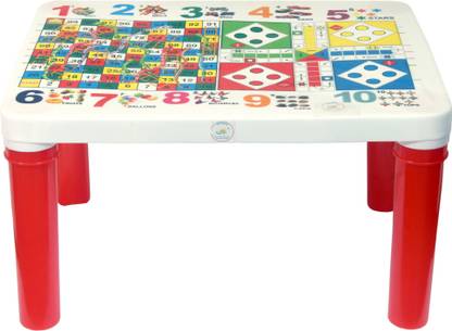 ARISERS Ludo Table | ludo and snake ladder game table | Kids Table Plastic Study Table