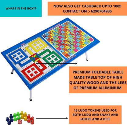 COOL BOY Ludo snakes ladders game 2 in 1 lapttop study table game educational board game Solid Wood Study Table
