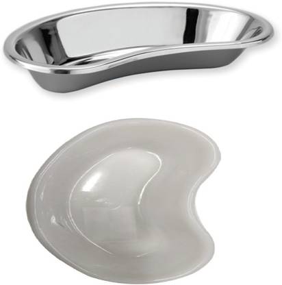 Agarwals Kidney Tray Plastic & Stainless Steel 12" Reusable Kidney Dish