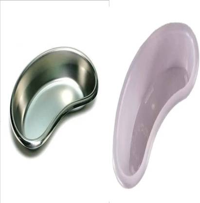 Agarwals Kidney Tray Plastic & Stainless Steel 10" Reusable Kidney Dish