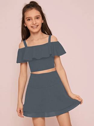 Vaishnavi International Baby Girls Top Skirt
