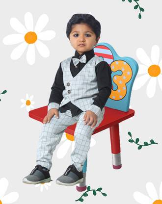 STAR WORLD Baby Boys & Baby Girls Party(Festive) Jacket Pant