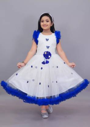 Girls Calf Length Party Dress