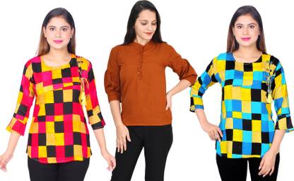 Girls Casual Crepe Top