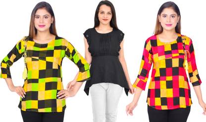 Girls Casual Crepe Top