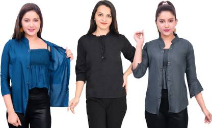 Girls Casual Crepe Top