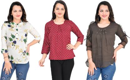 Girls Casual Crepe Top