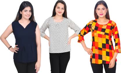 Girls Casual Crepe Top