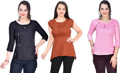 Girls Casual Crepe Top