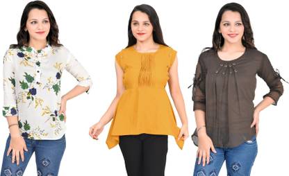 Girls Casual Crepe Top