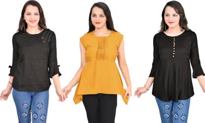 Girls Casual Crepe Top