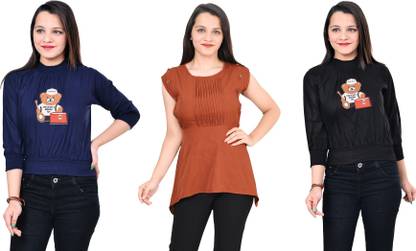 Girls Casual Crepe Top
