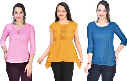 Girls Casual Crepe Top
