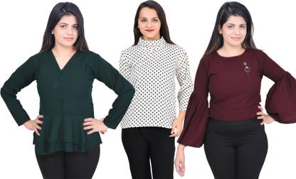 Girls Casual Crepe Top