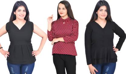 Girls Casual Crepe Top