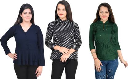 Girls Casual Crepe Top