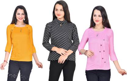 Girls Casual Crepe Top