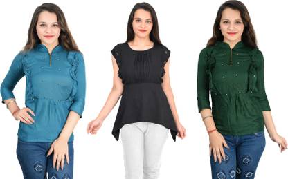 Girls Casual Crepe Top