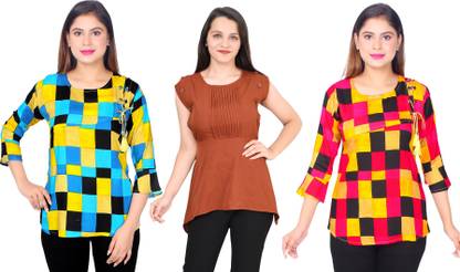 Girls Casual Crepe Top