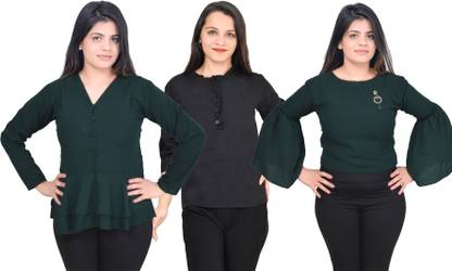 Girls Casual Crepe Top