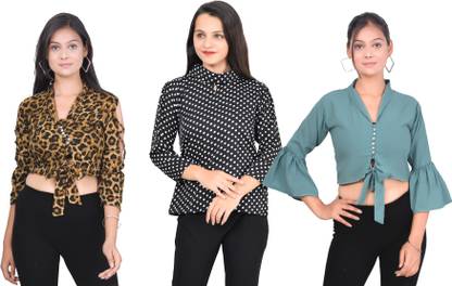 Girls Casual Crepe Top