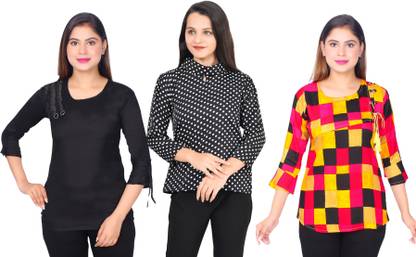 Girls Casual Crepe Top