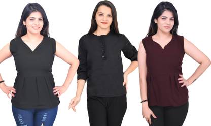 Girls Casual Crepe Top