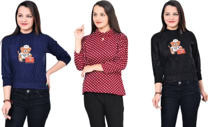Girls Casual Crepe Top