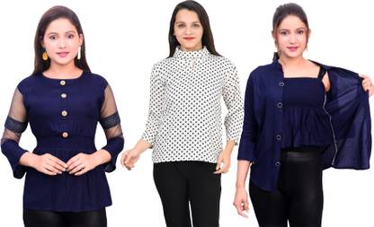 Girls Casual Crepe Top
