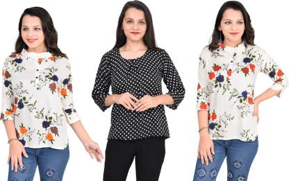 Girls Casual Crepe Top