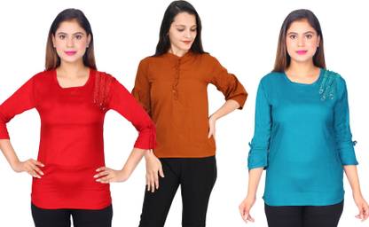 Girls Casual Crepe Top