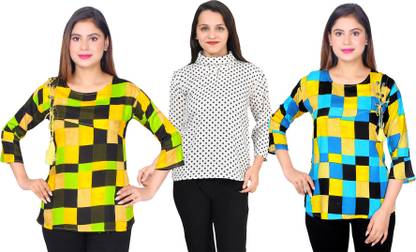 Girls Casual Crepe Raglan Top