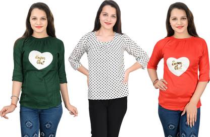 Girls Casual Crepe Top