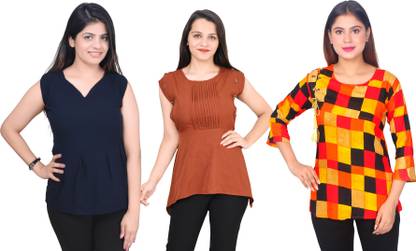 Girls Casual Crepe Top