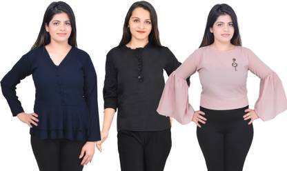 Girls Casual Crepe Top