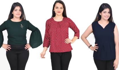 Girls Casual Crepe Top