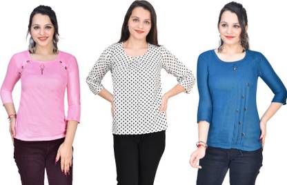 Girls Casual Crepe Top