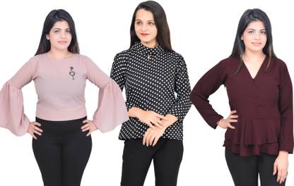 Girls Casual Crepe Top