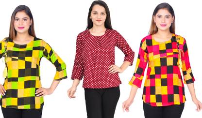 Girls Casual Crepe Top
