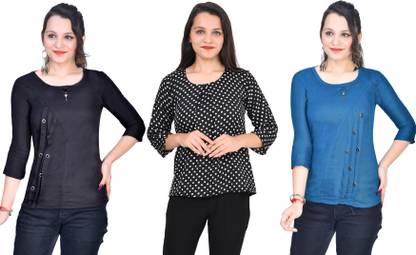 Girls Casual Crepe Top