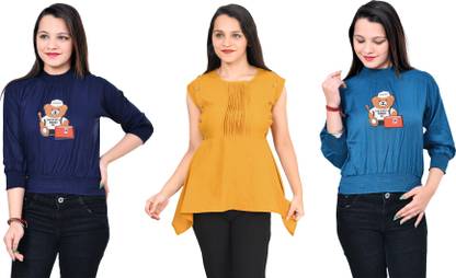 Girls Casual Crepe Top