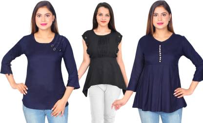Girls Casual Crepe Top