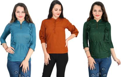 Girls Casual Crepe Top
