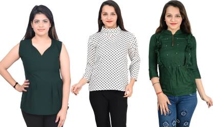 Girls Casual Crepe Top