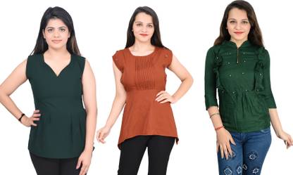 Girls Casual Crepe Top